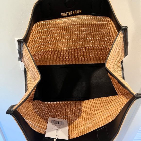Walter Baker Delaney Tote Natural Woven with Leather Trim main image 1